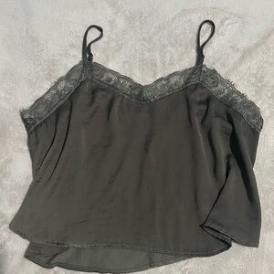 Women's Lace-Trim Slip Cami Tank Top - green